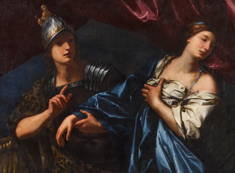 Un principe guerriero che porta via una fanciulla